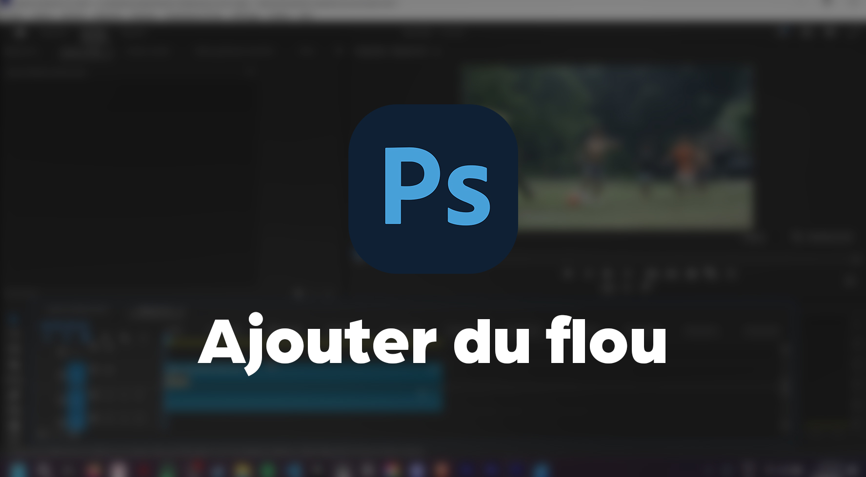 Miniature tuto ajouter du flou Final a blue and white abstract background with lines